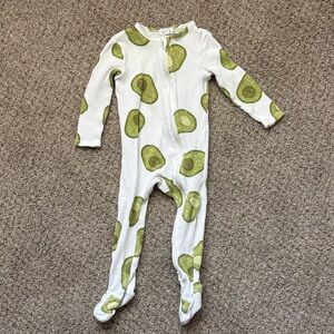 angel dear avocado waffle print footie